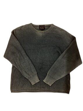 VTG Eddie Bauer Ribbed Sweater Sz M Stonewashed Cotton